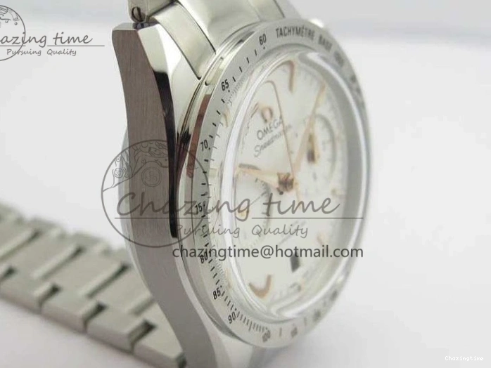 0218 Speedmaster ’57 Co-Axial OMF 1:1 Best Edition White Dial RG Markers On SS Bracelet A WellDesigned 8144